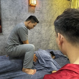 WIFE GETS MASSAGE + YONI HUSBANDS SIT AND WATCH